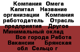 Компания «Омега Капитал › Название организации ­ Компания-работодатель › Отрасль предприятия ­ Другое › Минимальный оклад ­ 40 000 - Все города Работа » Вакансии   . Брянская обл.,Сельцо г.